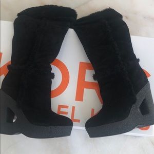 Kors Michael Kors suede black wedge boots